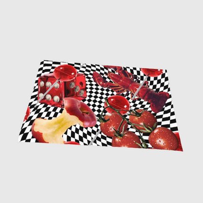 Red Warped Check Placemat